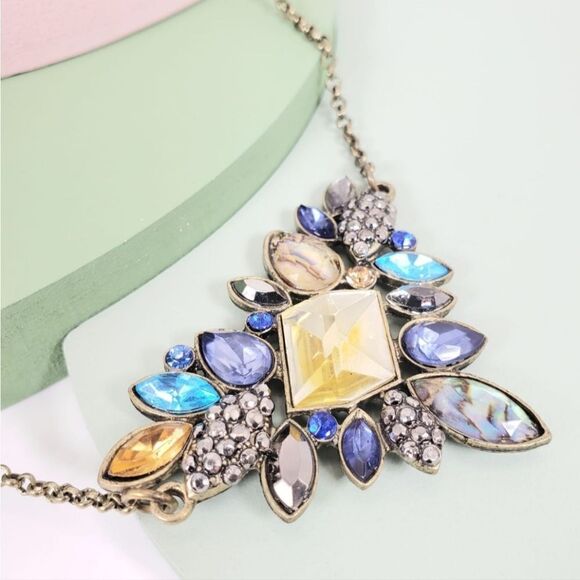 Brand New Top Fashion Blue Stone Necklace - Picture 4 of 5